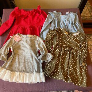 2T/24M Toddler Girls (4) Dress Bundle -  Like NEW